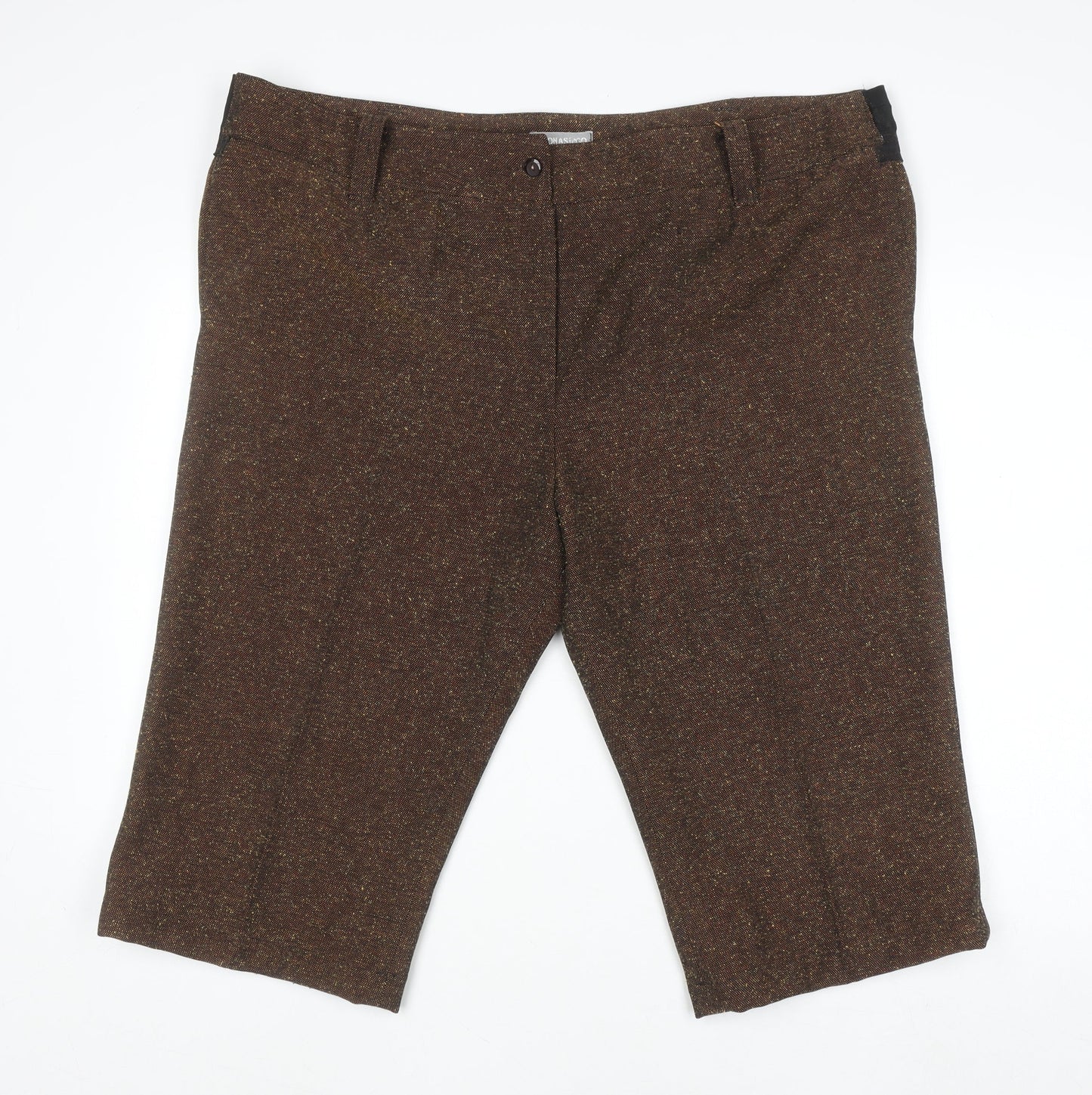 SIDONASirCO Men's Brown Tweed Chino Shorts Size 2XL