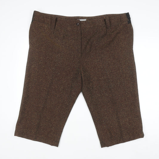 SIDONASirCO Men's Brown Tweed Chino Shorts Size 2XL