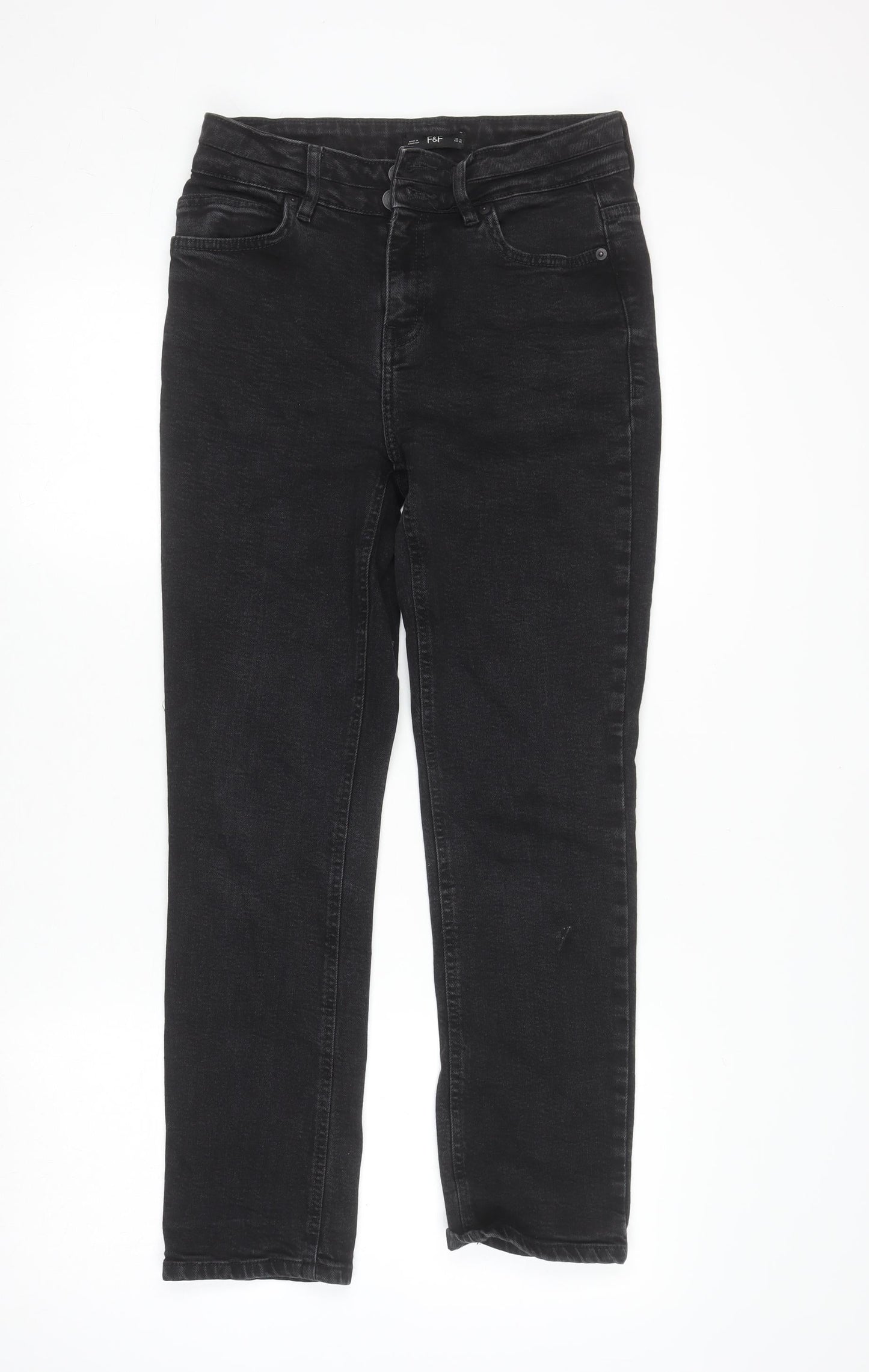 F&F Womens Black Skinny Stretch Jeans Size 19 Slim Fit Denim