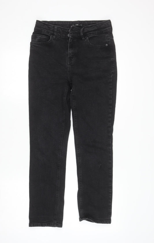 F&F Womens Black Skinny Stretch Jeans Size 19 Slim Fit Denim