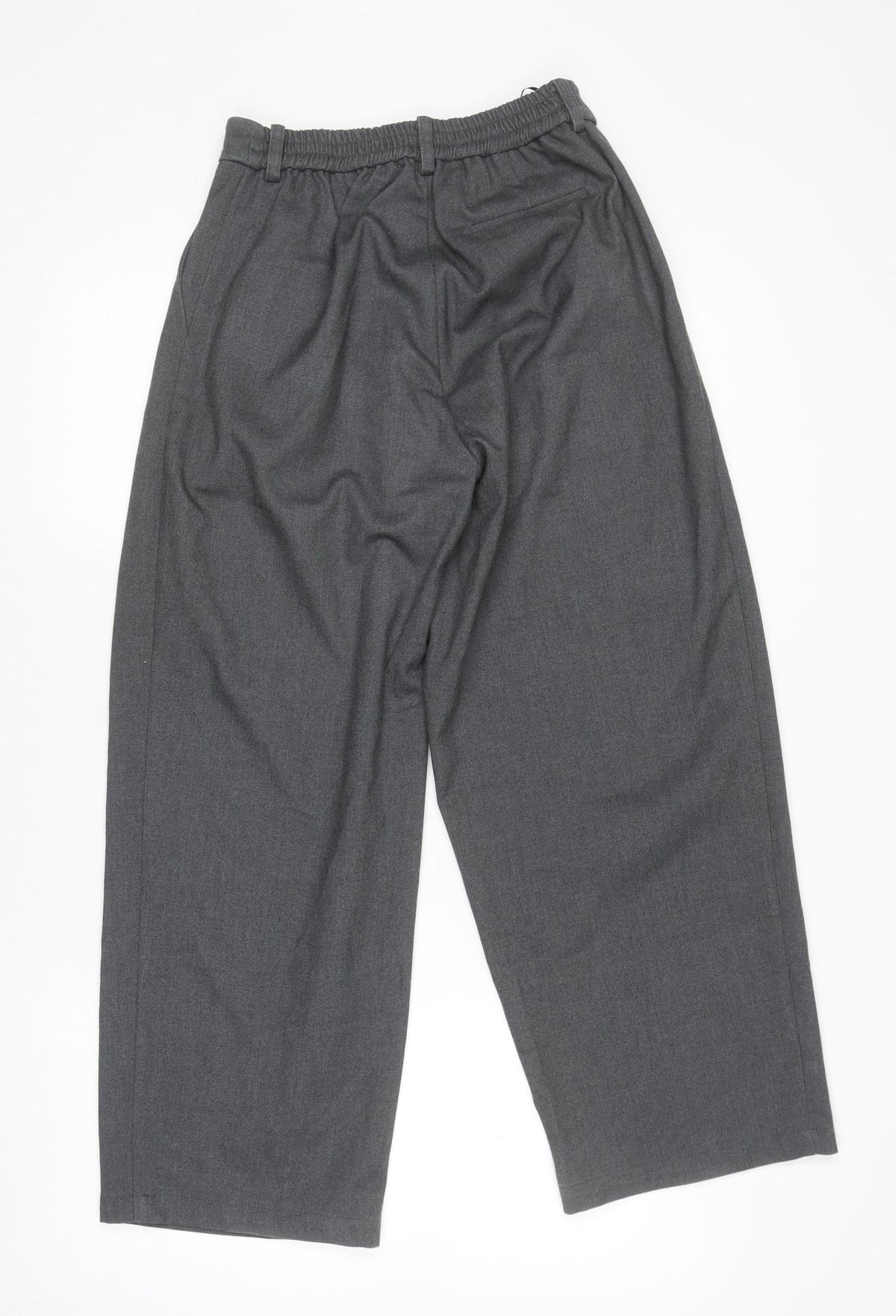 SC Women Grey Pleated Wide-Leg Trousers Size S Workwear