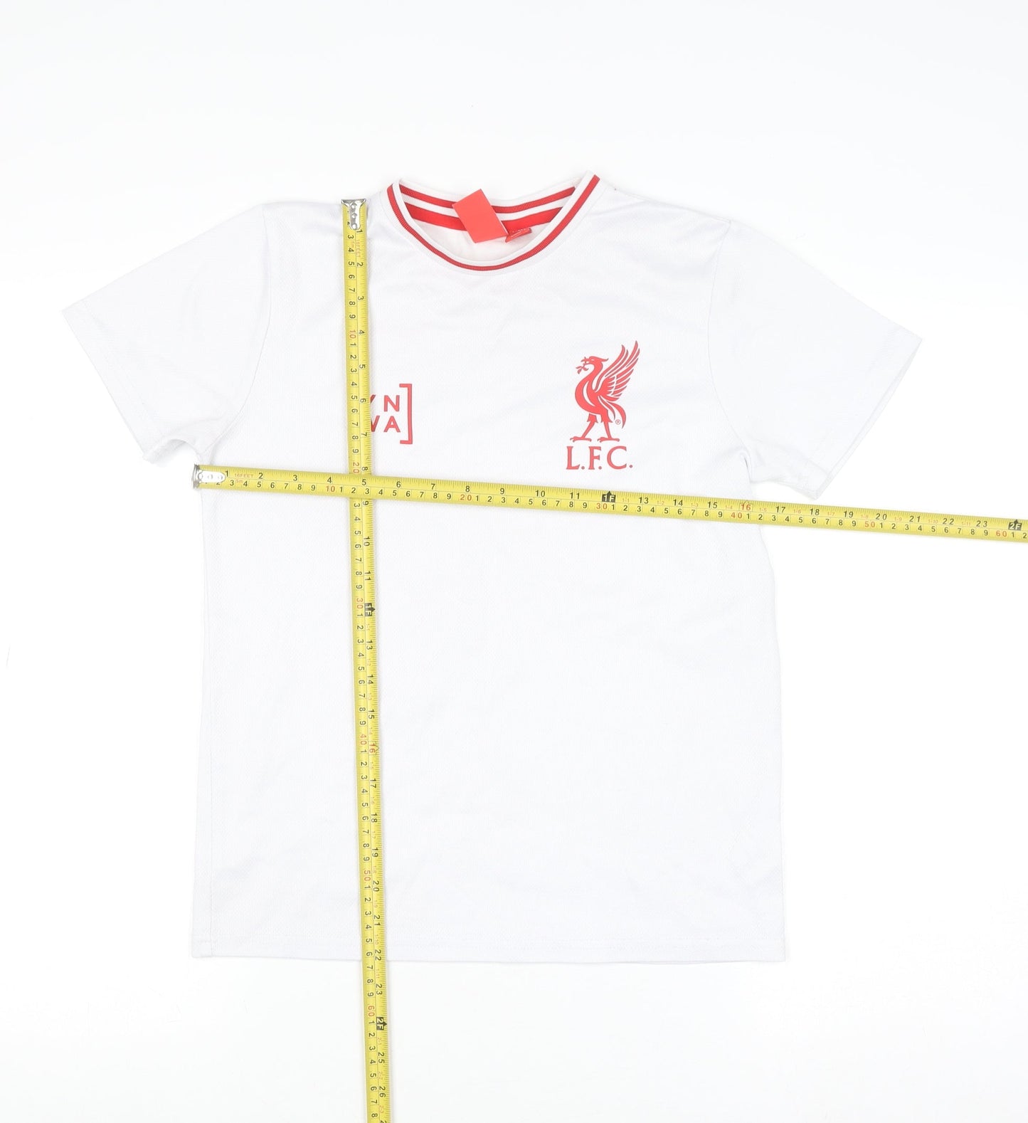 L.F.C. Boys White 10-11 Years Short Sleeve Polyester Football T-Shirt