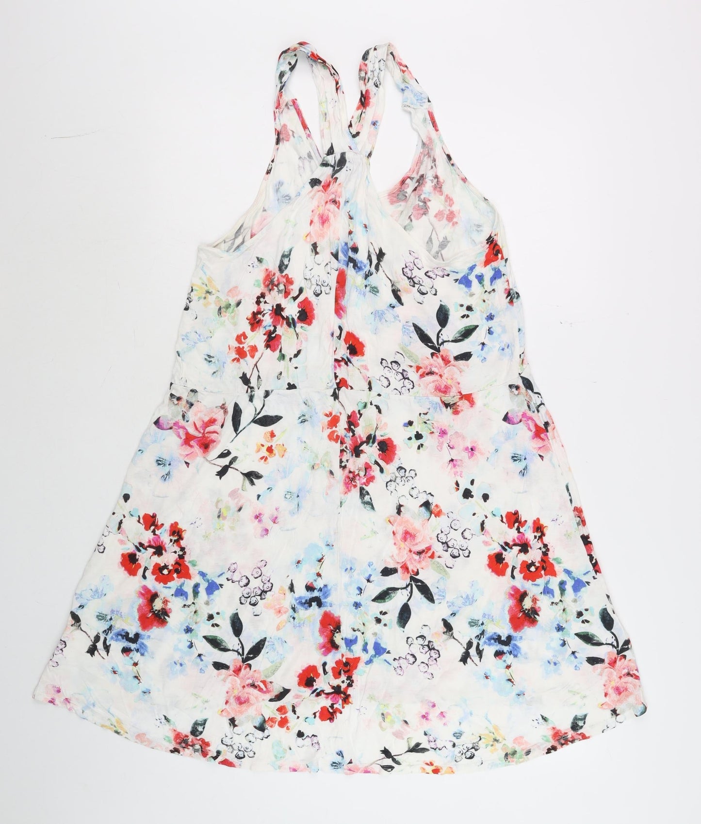 H&M Women’s Multicoloured Floral Sleeveless Slip Dress Size 8