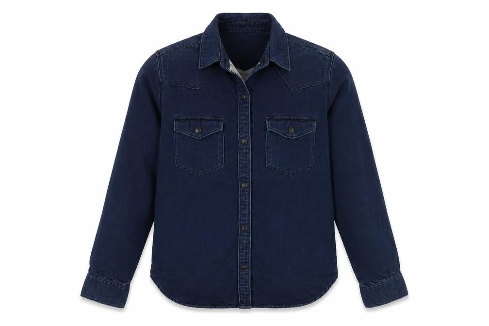 Gap Men’s Blue Denim Long Sleeve Button-Up Shirt Size S