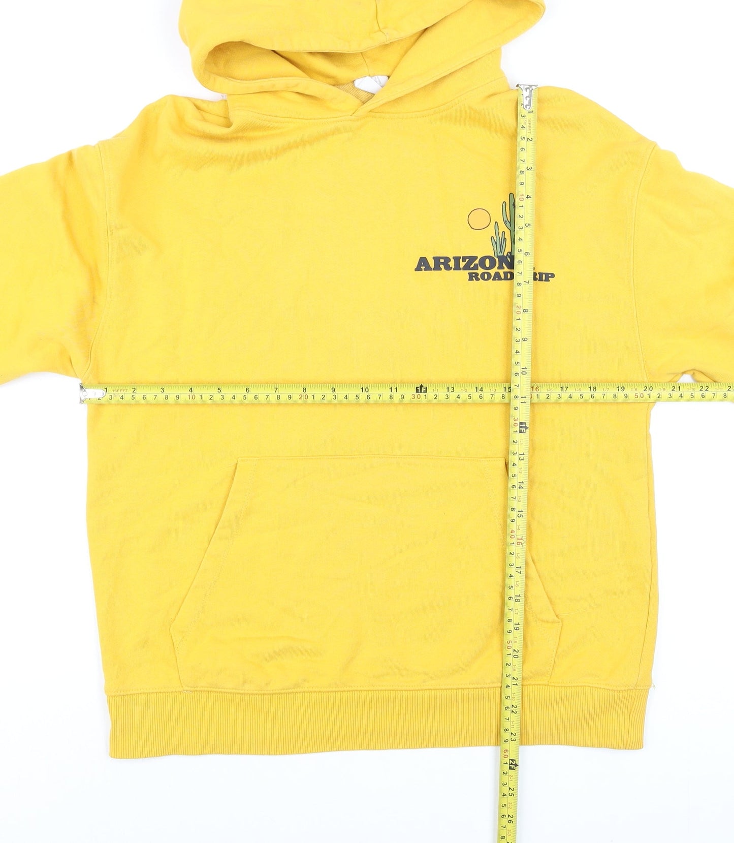 Zara Boys Yellow Arizona Roadtrip Pullover Hoodie Size 13-14 Years