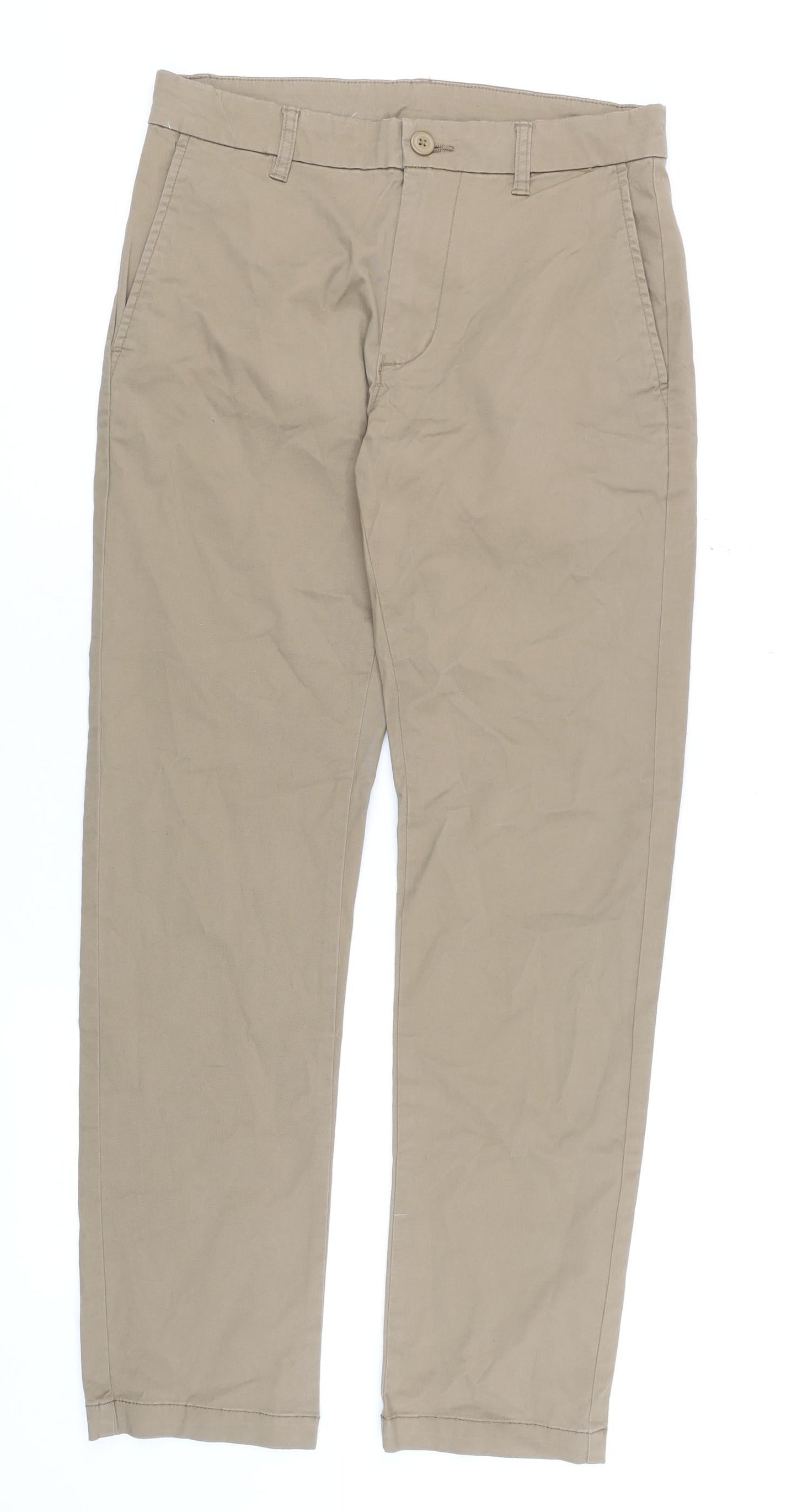 St. Bernard for Dunnes Stores Men's Beige Slim Fit Chino Trousers 30W 30L