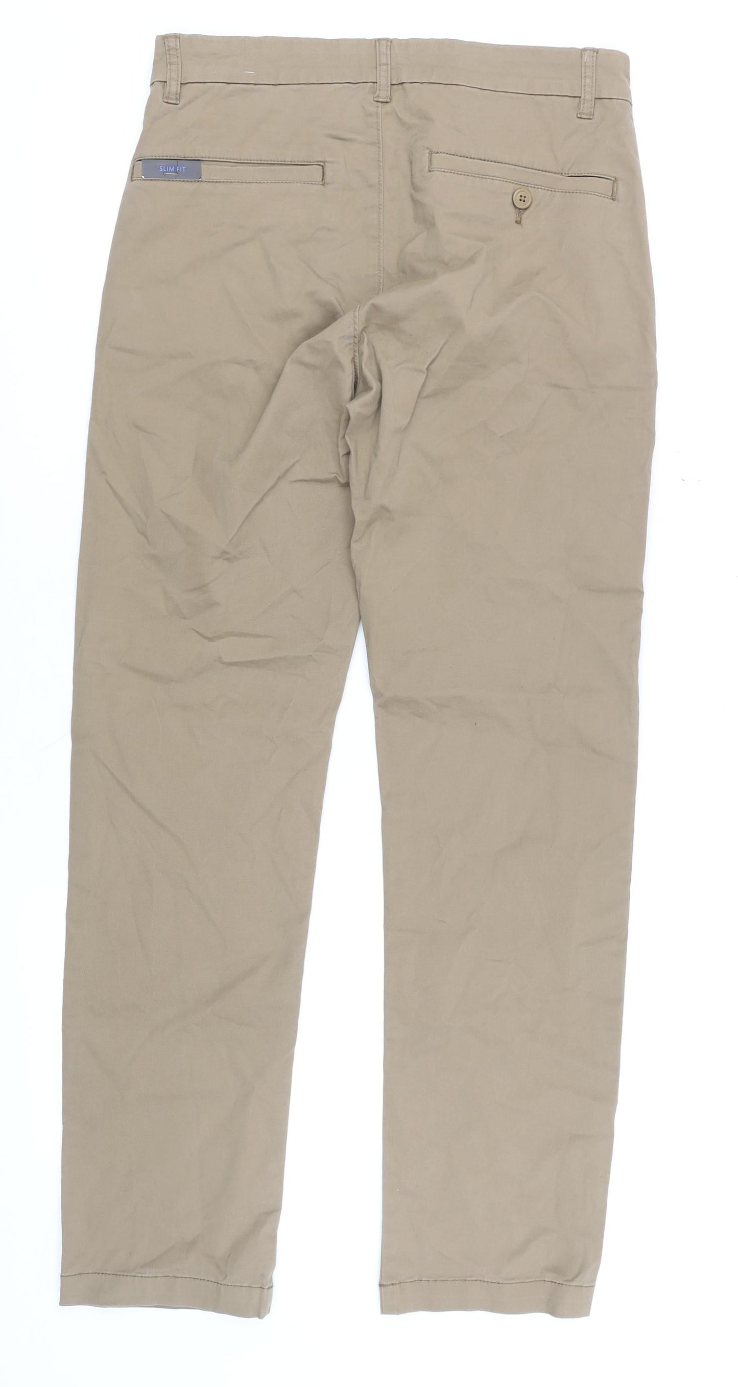St. Bernard for Dunnes Stores Men's Beige Slim Fit Chino Trousers 30W 30L
