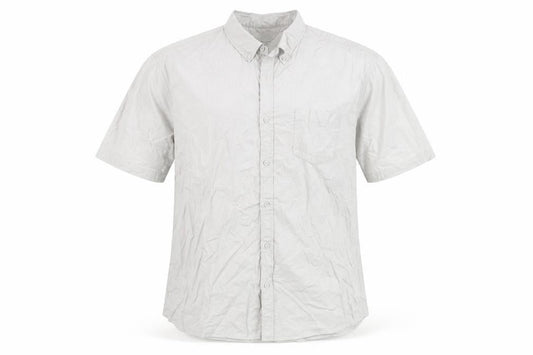 Dunnes Men’s Beige 2XL Regular Fit Short Sleeve Cotton Shirt