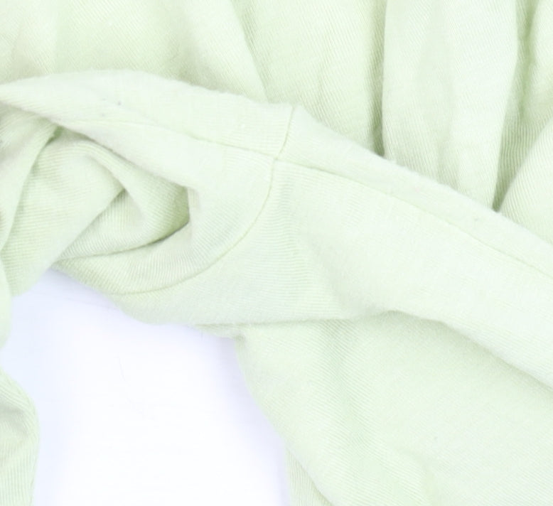 Rodier Women’s Green Long Sleeve V-Neck Blouse L Stretch Jersey
