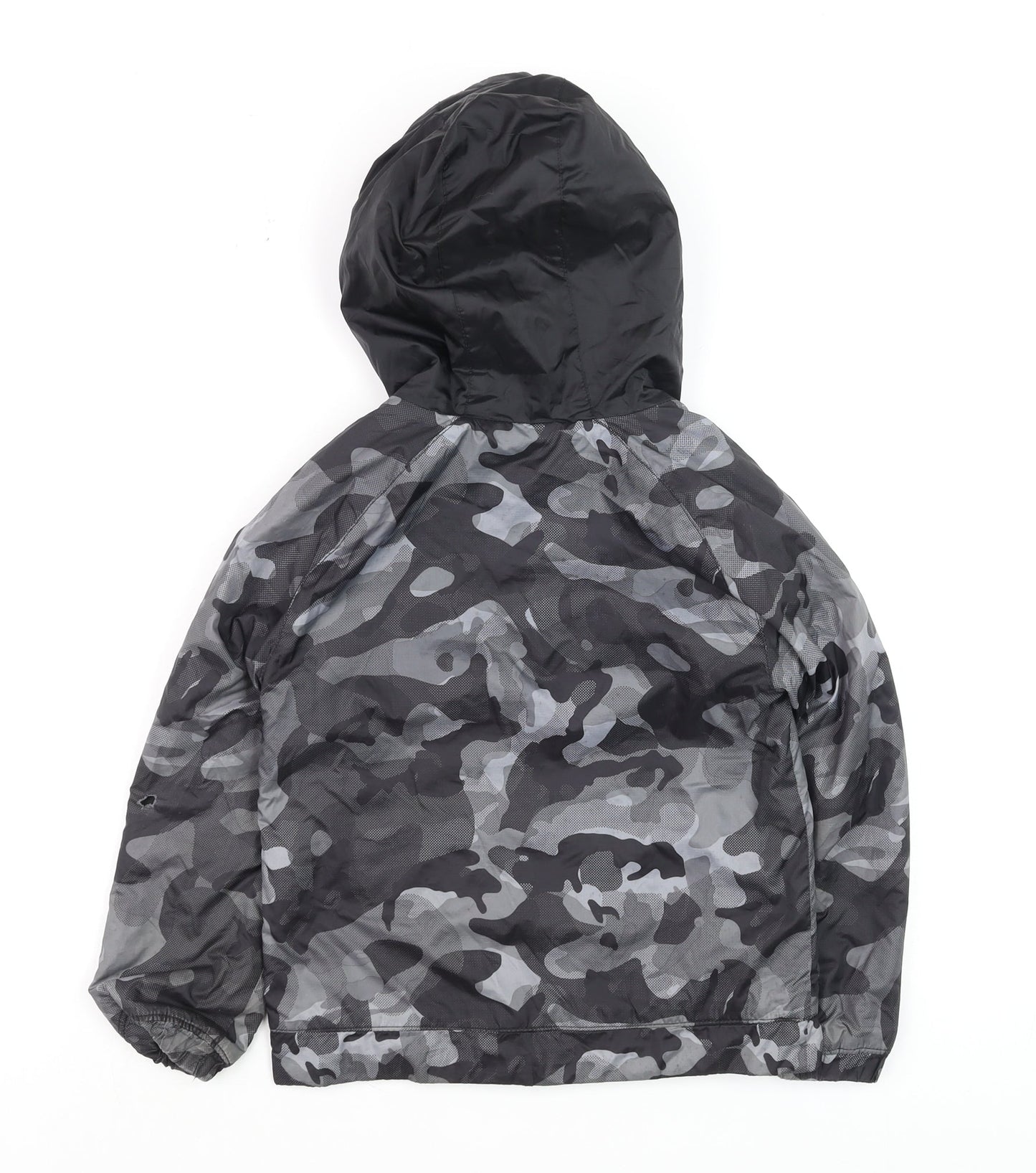 Nike Boys Black Camouflage Hooded Windbreaker Jacket 5-6 Years
