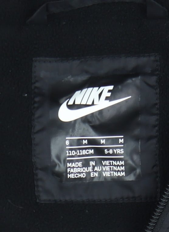 Nike Boys Black Camouflage Hooded Windbreaker Jacket 5-6 Years