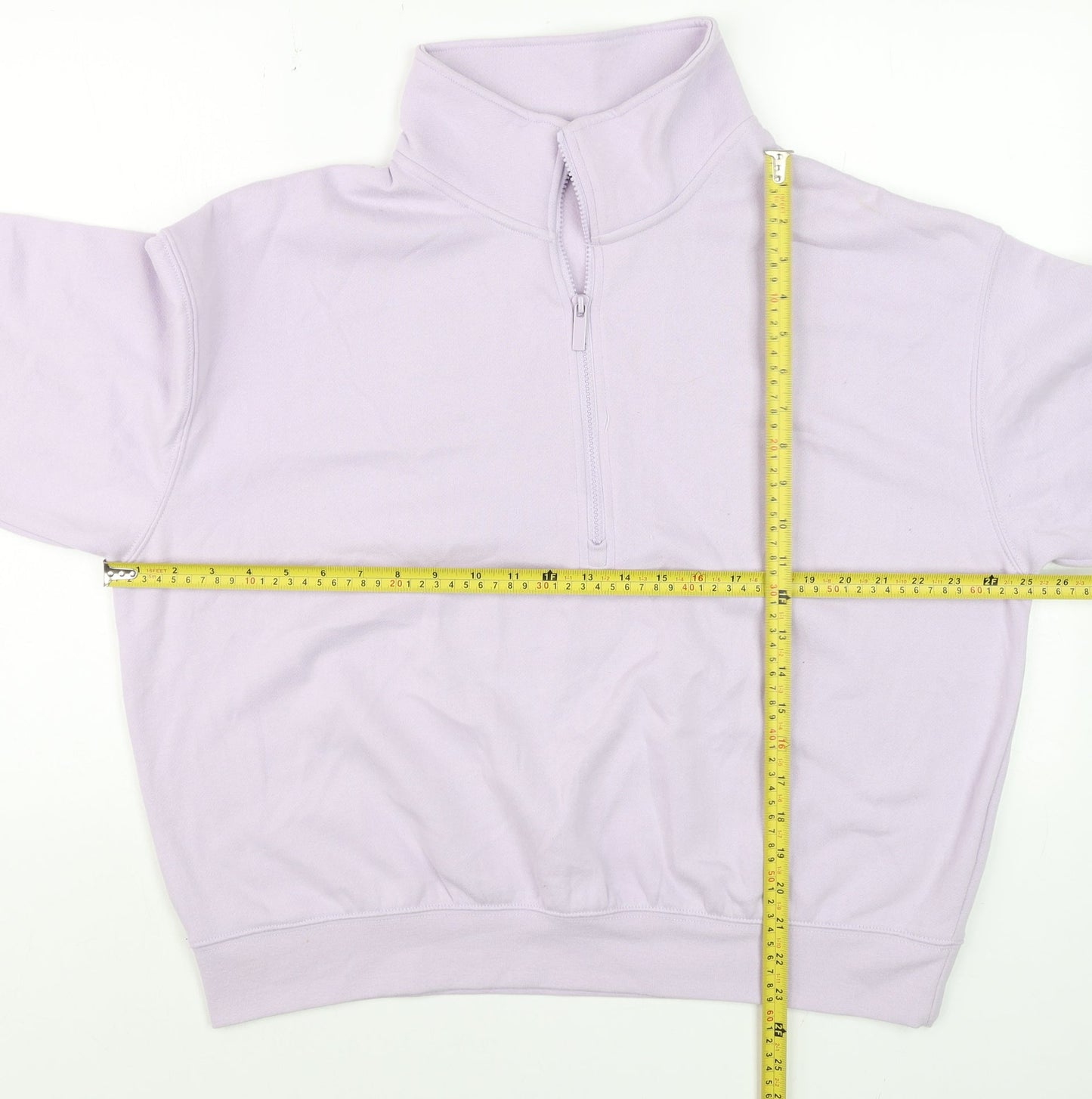 Dunnes Women Lilac 1/4 Zip Pullover Sweatshirt Size L