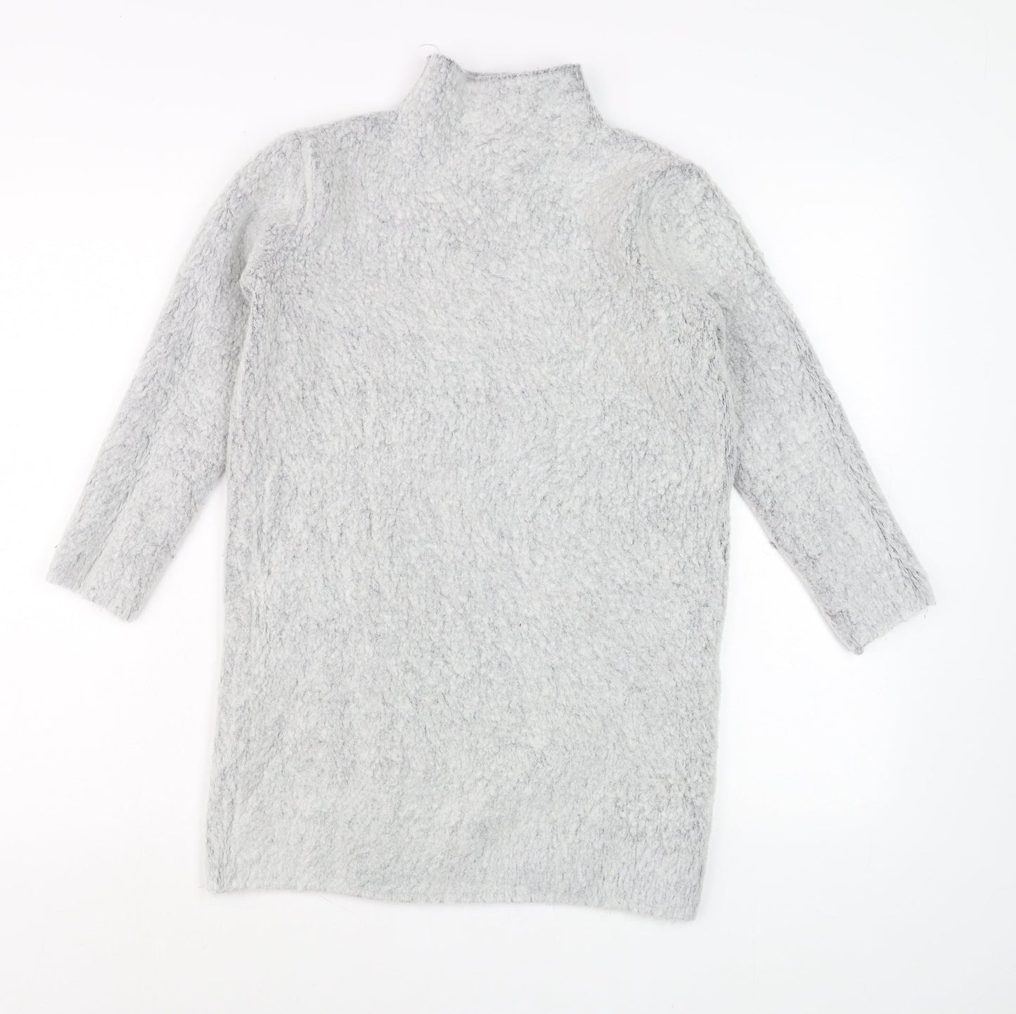 Atmosphere Women’s Grey High Neck Long Sleeve Tunic Jumper Size 10