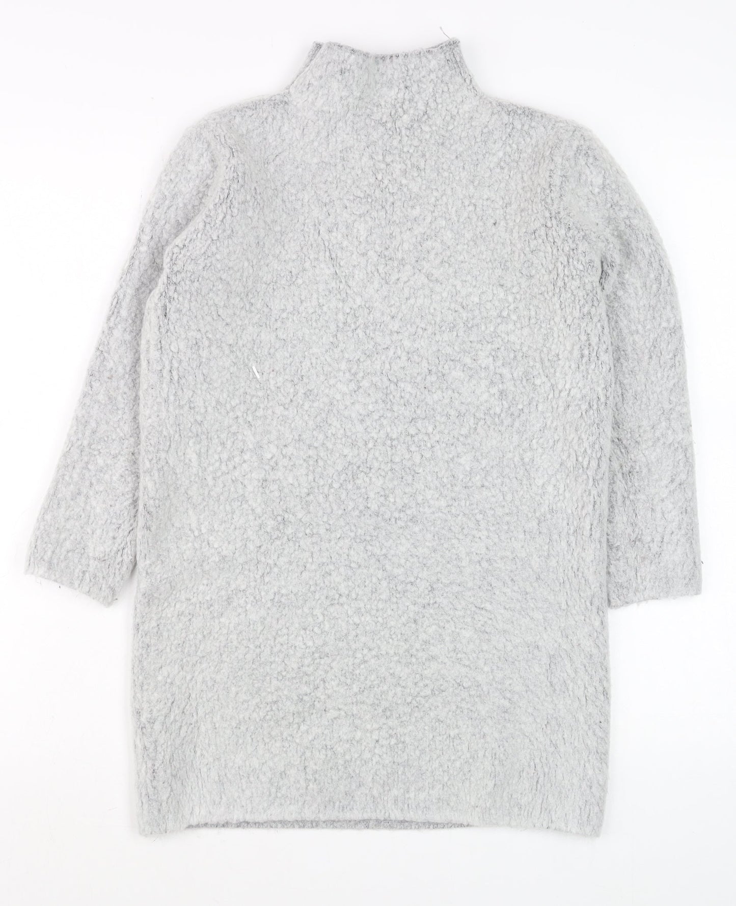Atmosphere Women’s Grey High Neck Long Sleeve Tunic Jumper Size 10