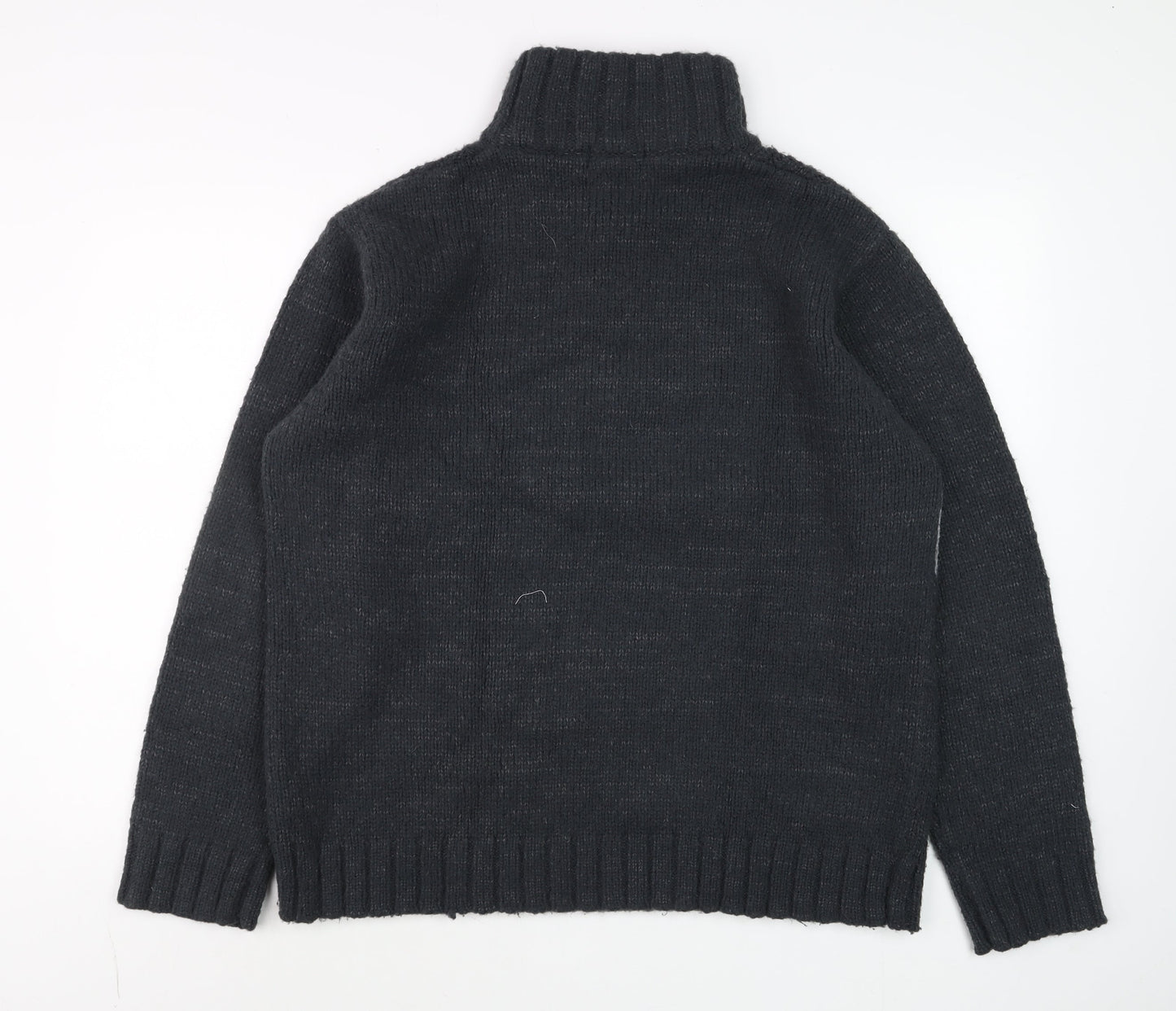 Marks and Spencer Blue Harbour Men’s Blue Large Chunky Knit 1/4 Zip Jumper