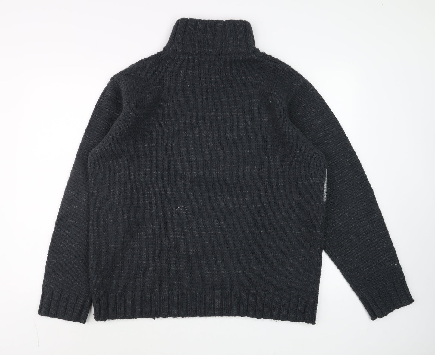 Marks and Spencer Blue Harbour Men’s Blue Large Chunky Knit 1/4 Zip Jumper