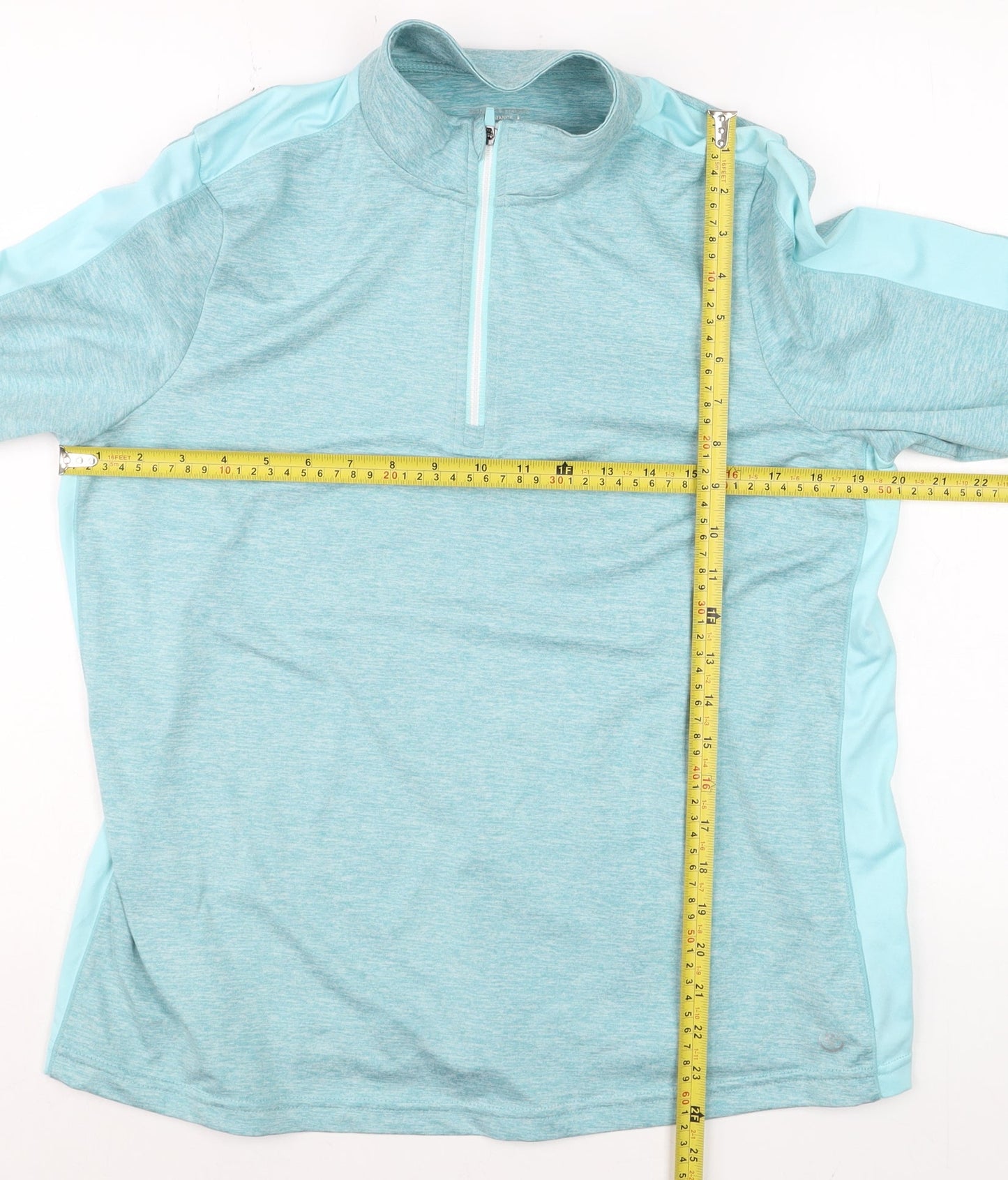 Dunnes Stores Women Blue 1/2 Zip Track Jacket M Breathable Stretch