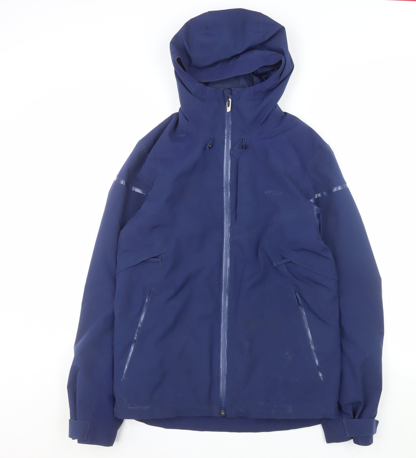 Wedze Mens Blue XS Waterproof Ski Jacket Hooded Softshell