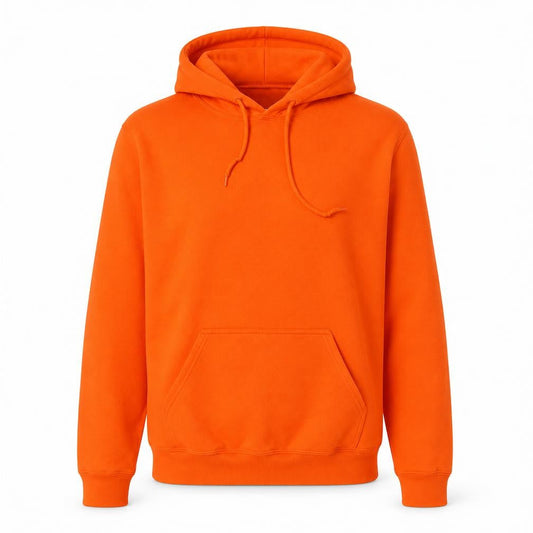 Gildan Womens Orange Pullover Hoodie Cotton Blend Size L