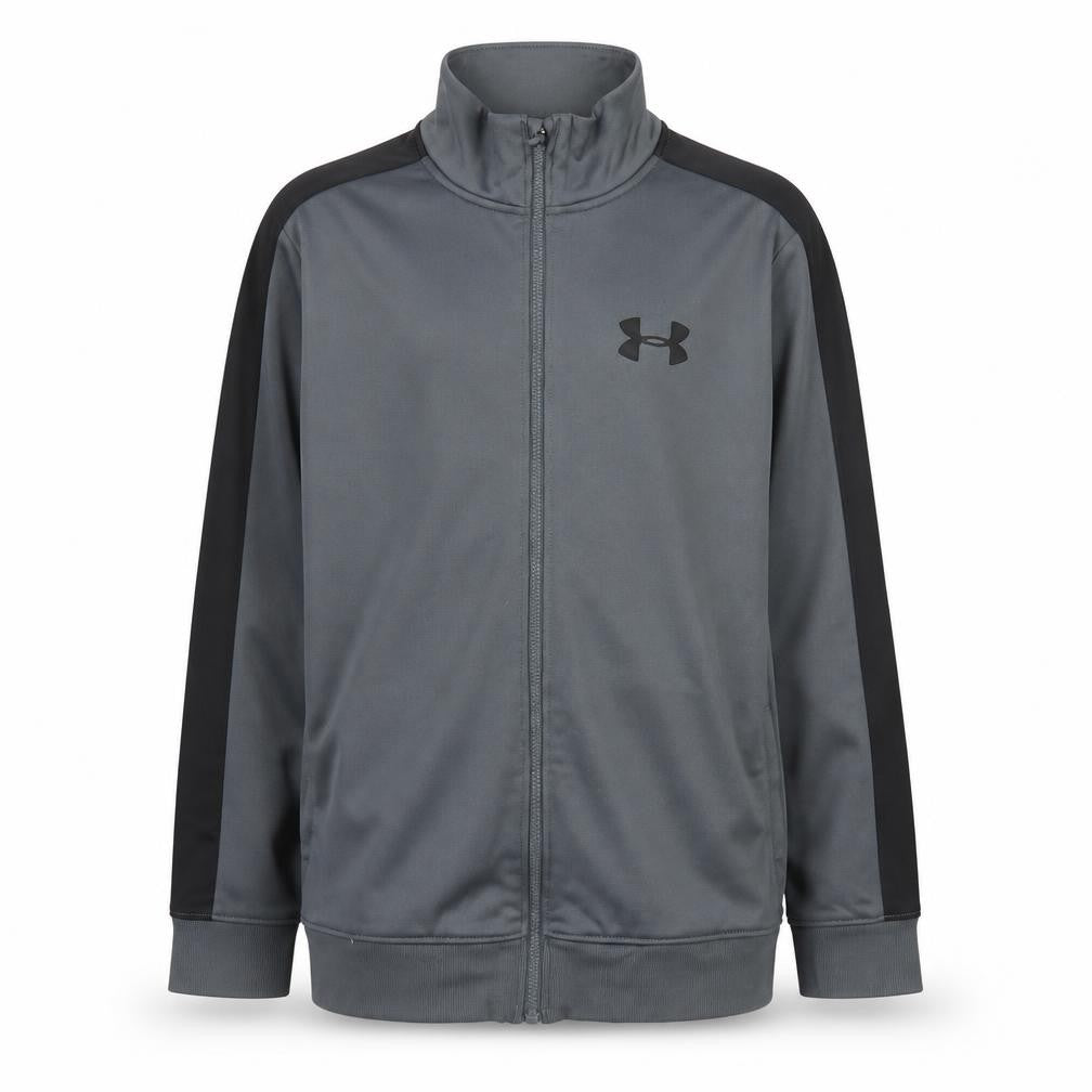Under Armour Boys Grey Full Zip Track Jacket Size 10 Years Polyester