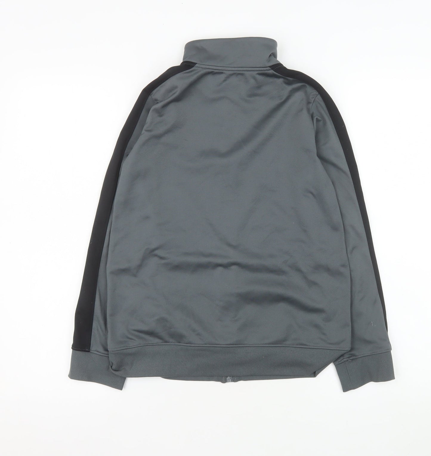 Under Armour Boys Grey Full Zip Track Jacket Size 10 Years Polyester