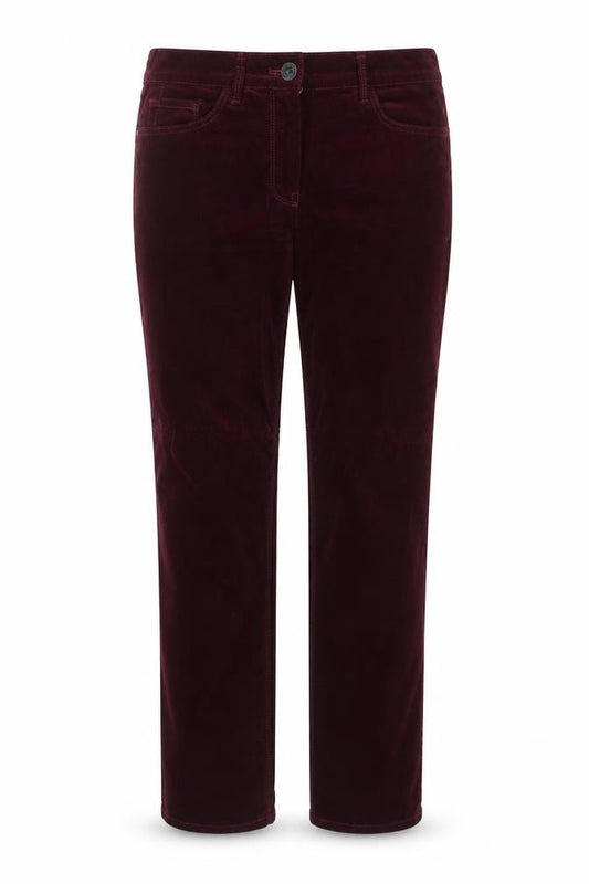 Atelier Gardeur Womens Purple Corduroy Stretch Trousers Size 12