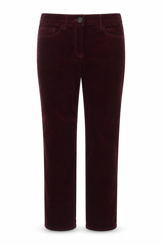 Atelier Gardeur Womens Purple Corduroy Stretch Trousers Size 12