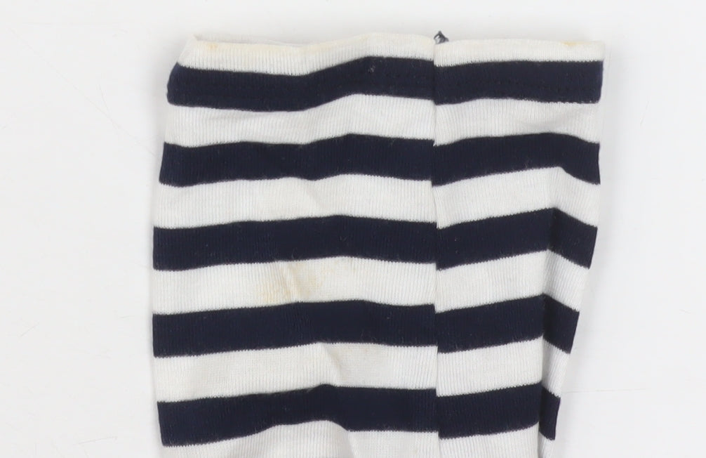 United Colors of Benetton Women’s Blue Striped 3/4 Sleeve Cotton T-Shirt Size 12