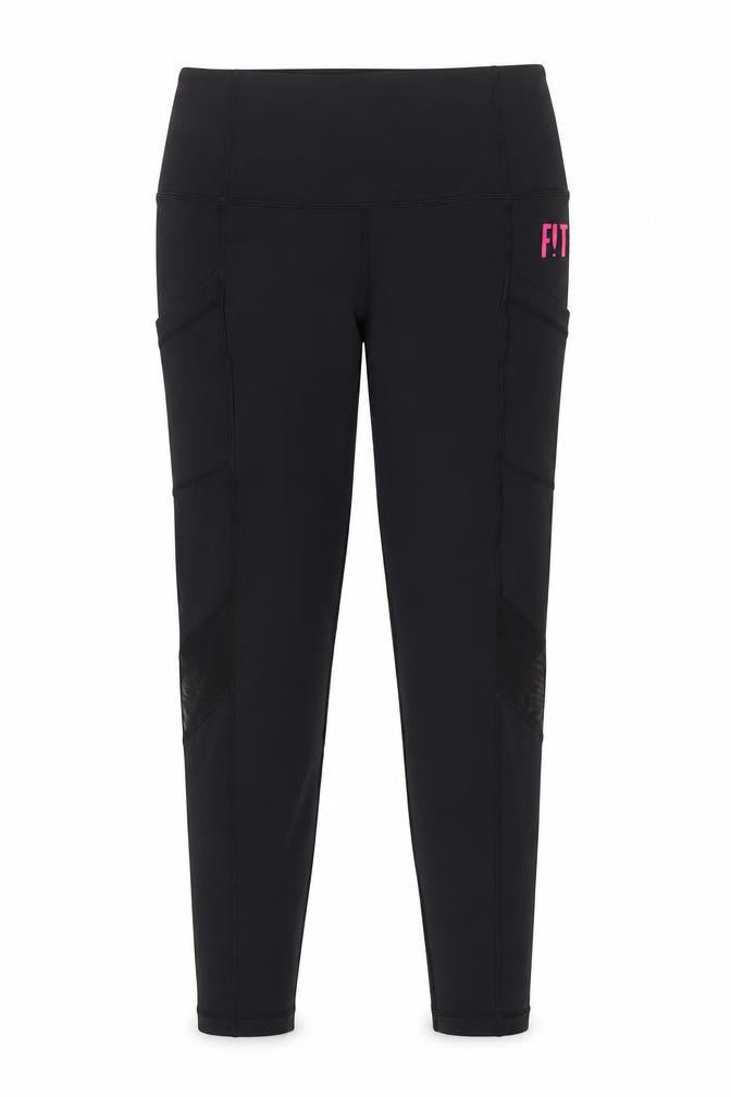 FIT PINK Women's Black Size 10 Ankle Leggings Gym Training