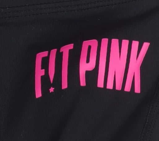 FIT PINK Women's Black Size 10 Ankle Leggings Gym Training