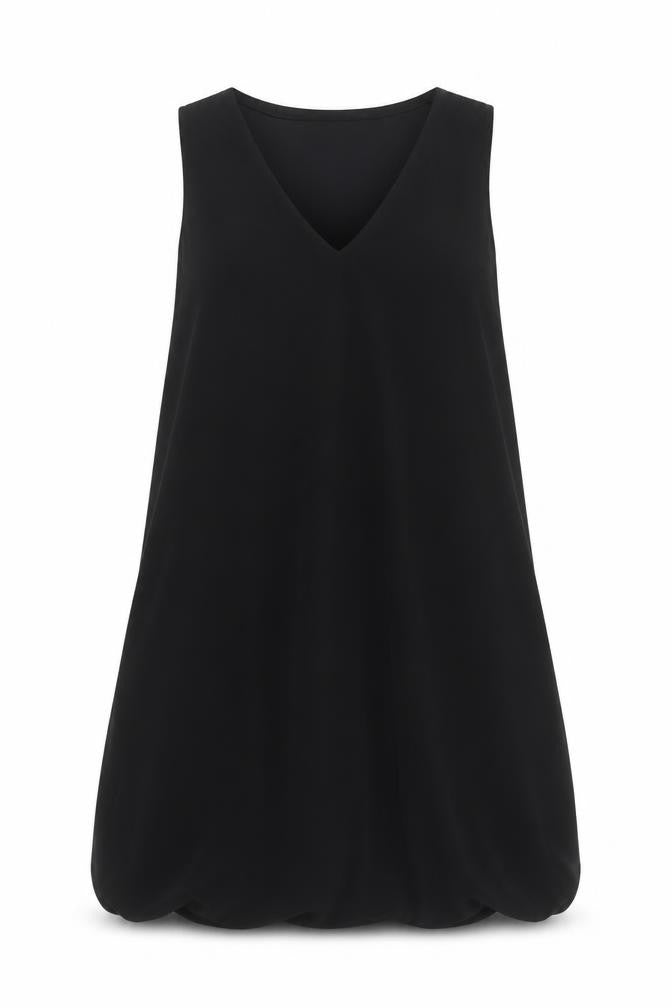 ESPRIT Women Black M Shift Strapless Knee Length Dress