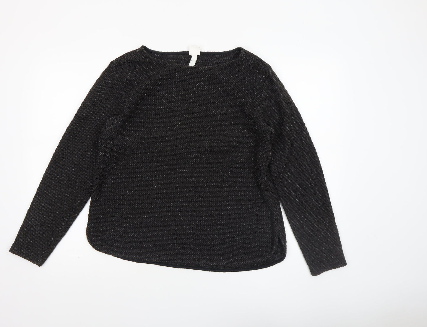 H&M Women’s Black Cotton Blend Knit Jumper Size M