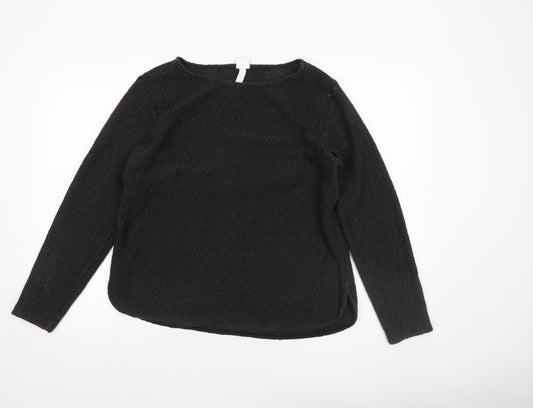 H&M Women’s Black Cotton Blend Knit Jumper Size M