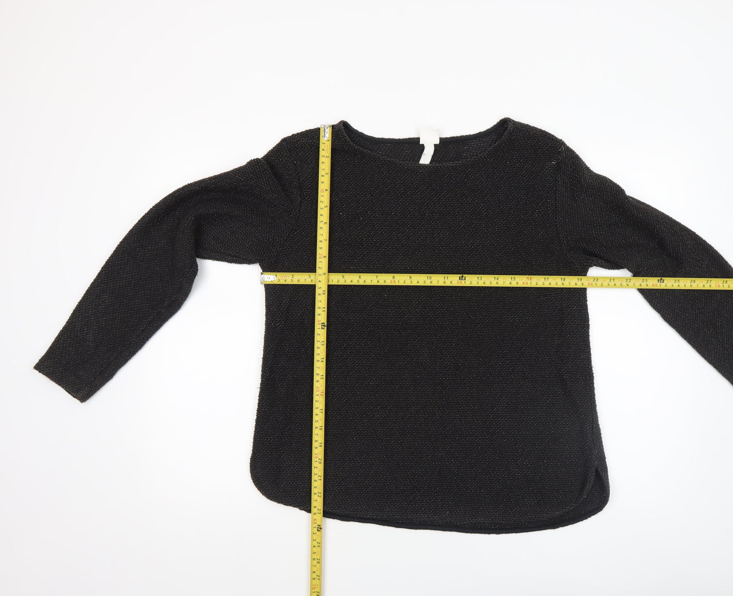 H&M Women’s Black Cotton Blend Knit Jumper Size M