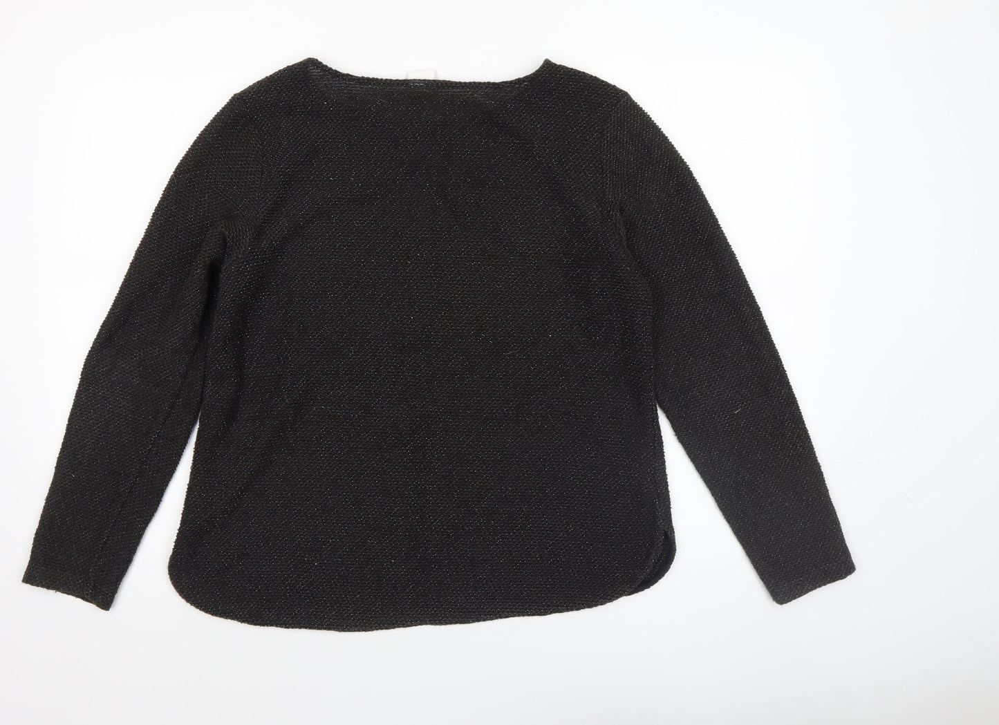 H&M Women’s Black Cotton Blend Knit Jumper Size M