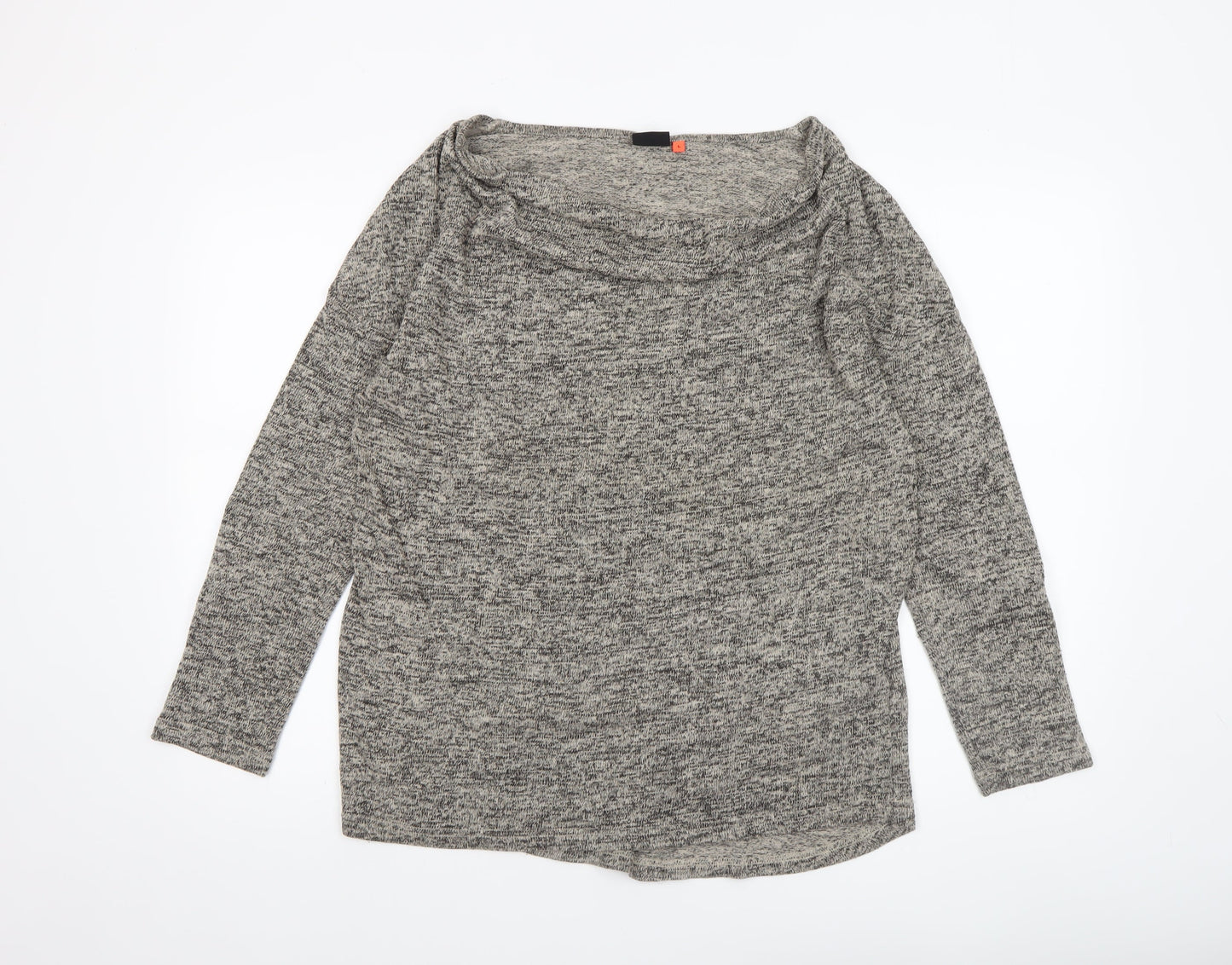 ONLY Women’s Grey Cowl Neck Knit Pullover Jumper L