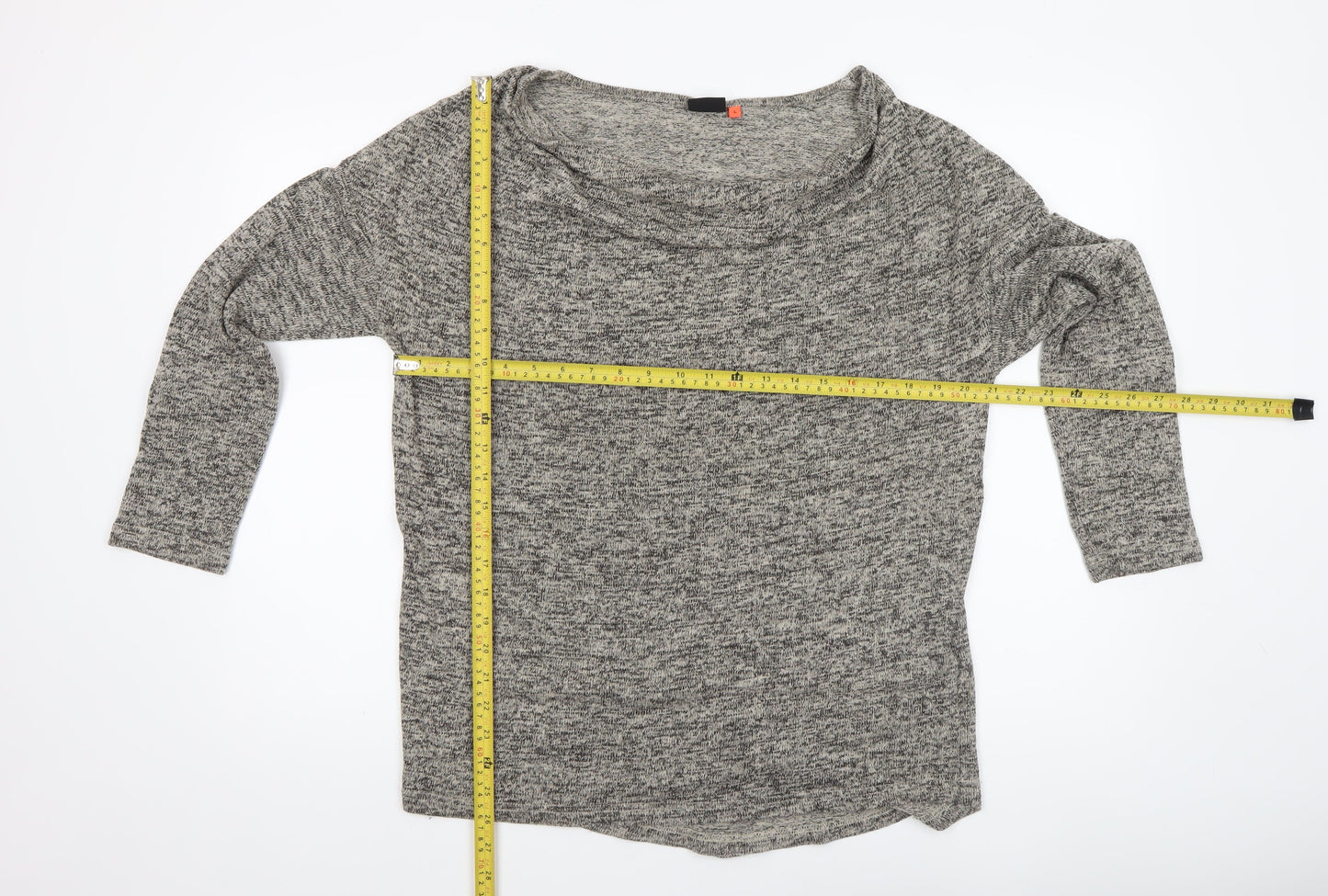 ONLY Women’s Grey Cowl Neck Knit Pullover Jumper L