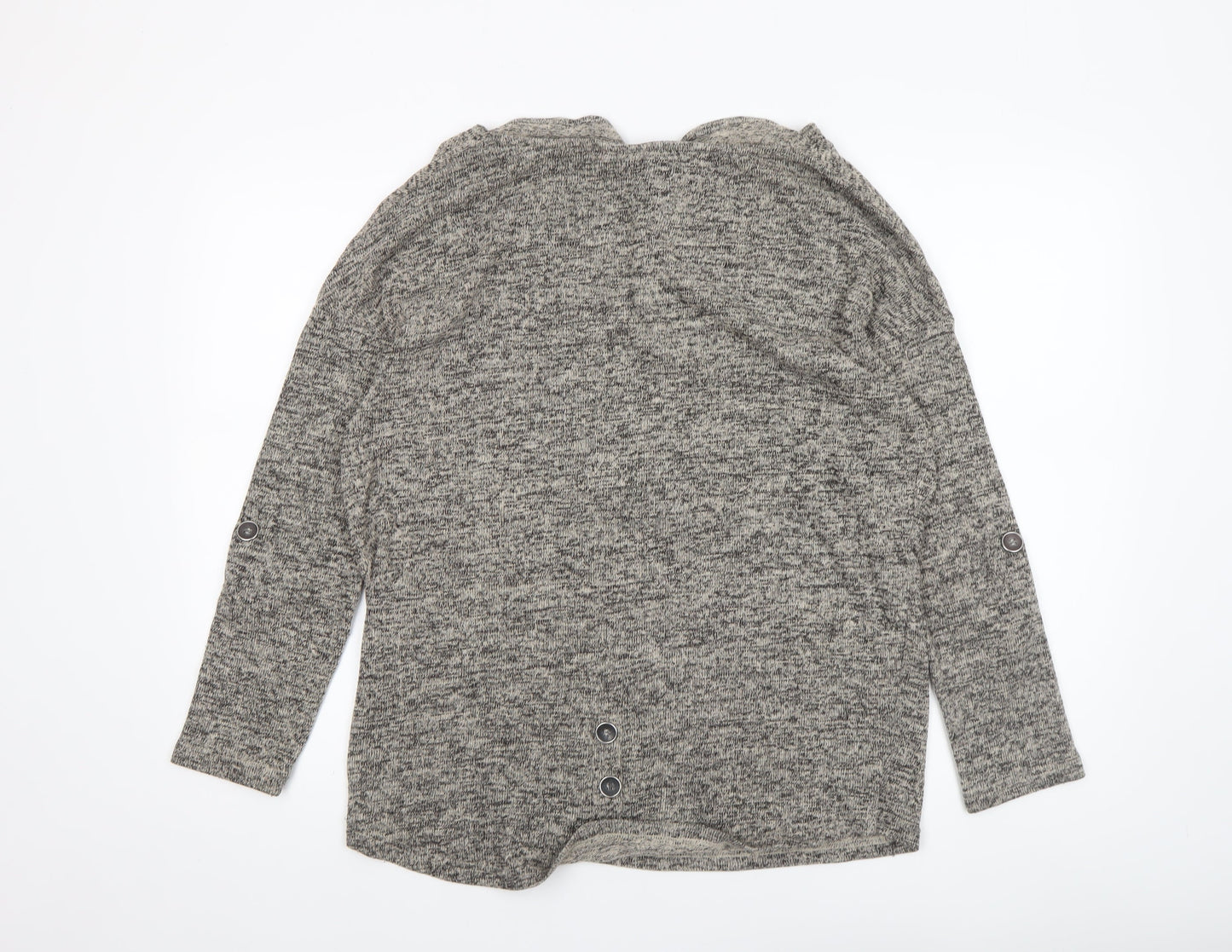ONLY Women’s Grey Cowl Neck Knit Pullover Jumper L