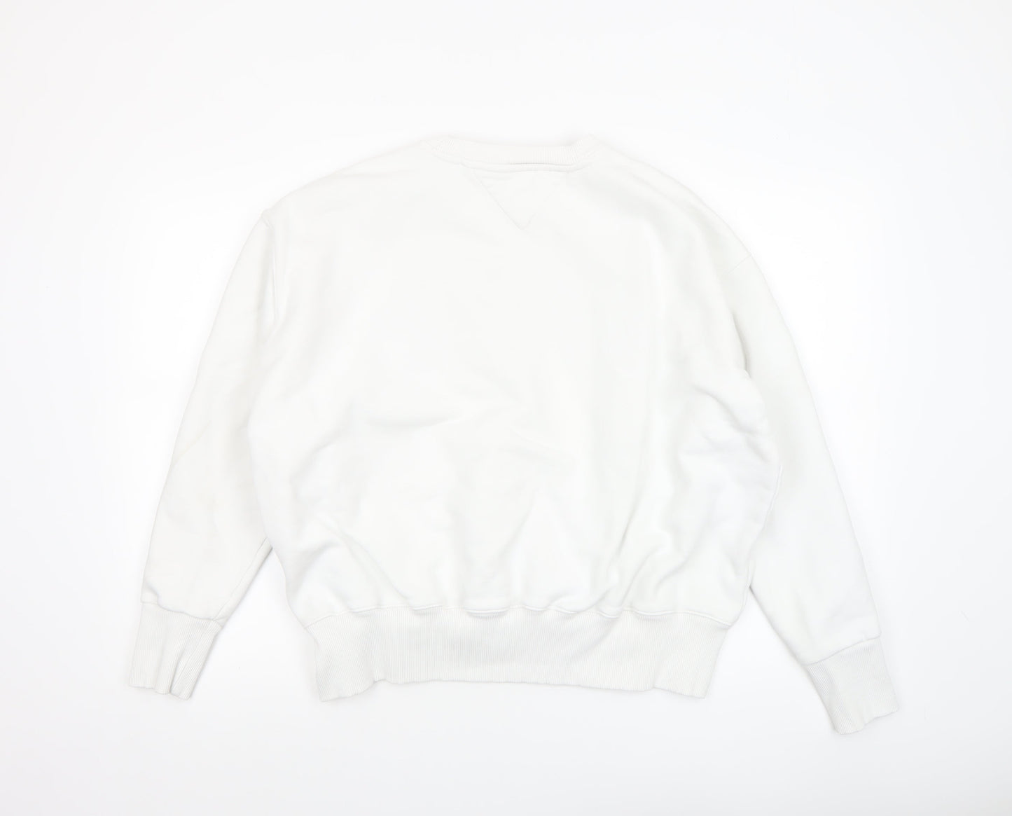 Tommy Jeans Women's White XL Crew Neck Pullover Sweatshirt