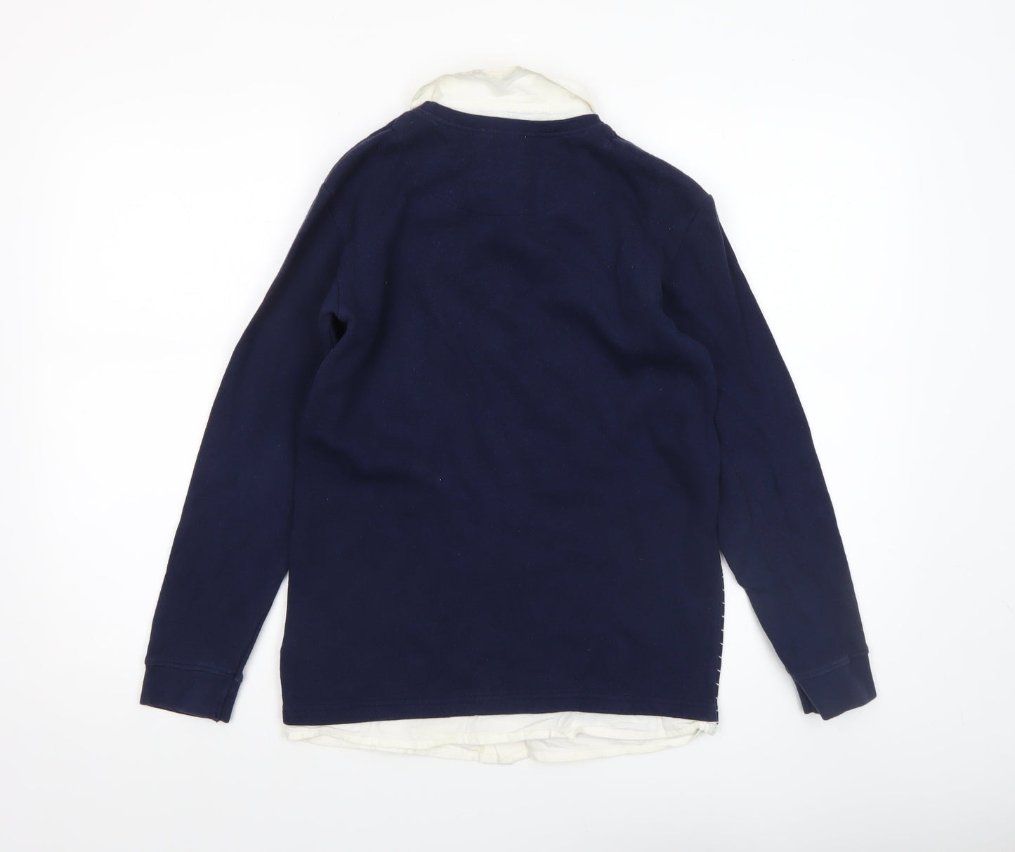 Jasper Conran Boys Navy Striped Cotton Pullover Jumper Age 11-12