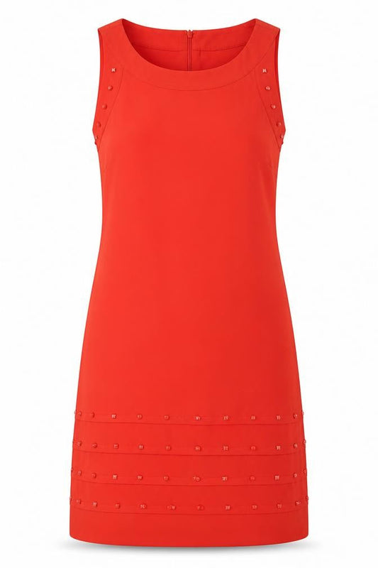 Gallery Women Red Sleeveless Sheath Knee Length Dress UK 14