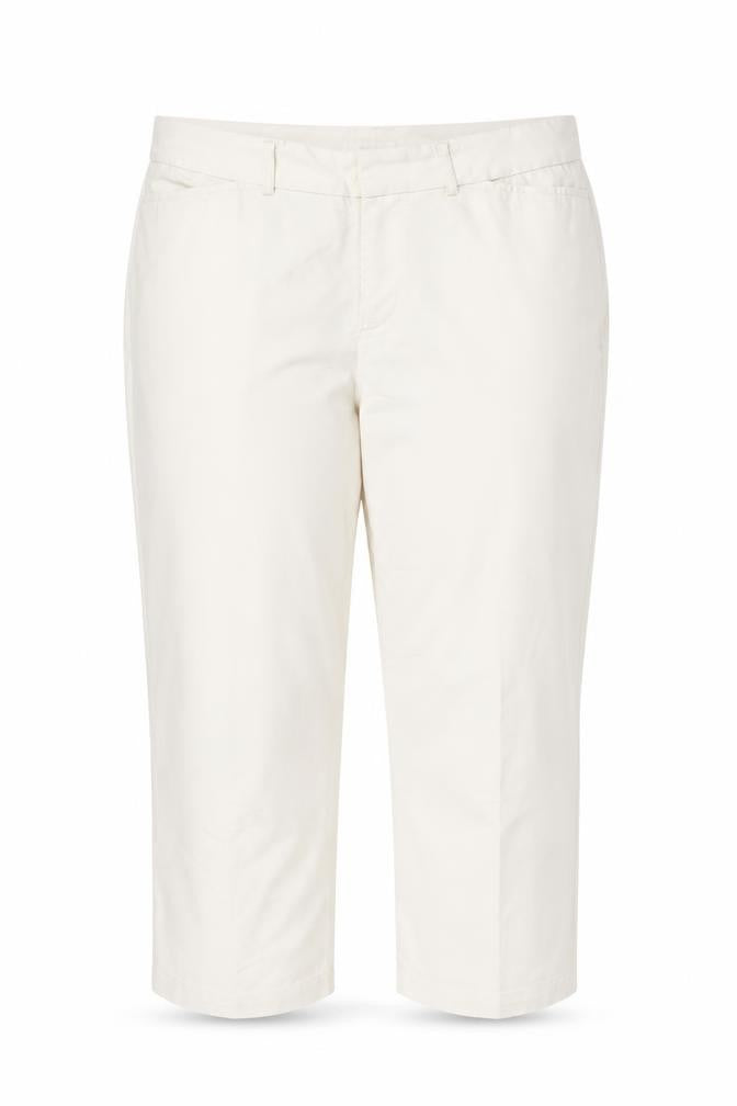 Dockers Women's Ivory Size 16 Cropped Cotton Stretch Trousers