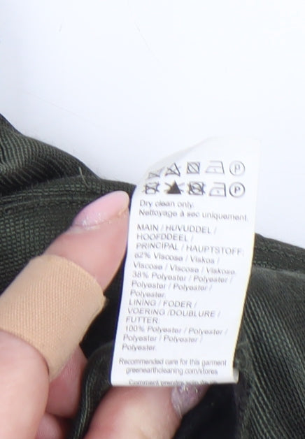 River Island Women’s Green Paperbag Cargo Trousers Size 6