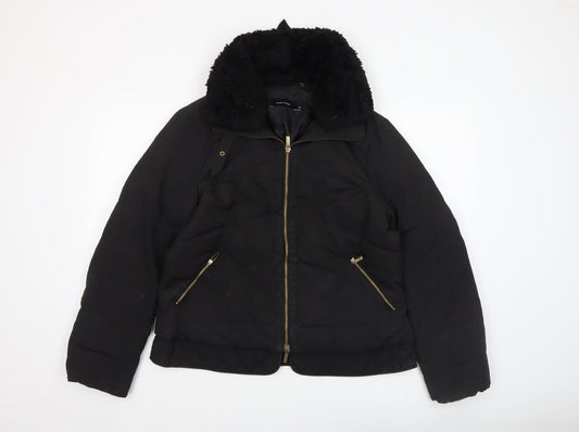 Karen Millen Women's Black Size 16 Quilted Puffer Jacket