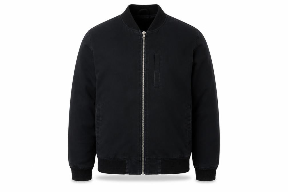 Topman Men's Black Bomber Jacket Size M Cotton Zip Casual