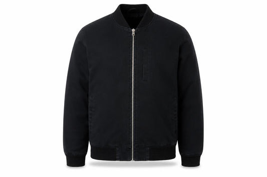 Topman Men's Black Bomber Jacket Size M Cotton Zip Casual