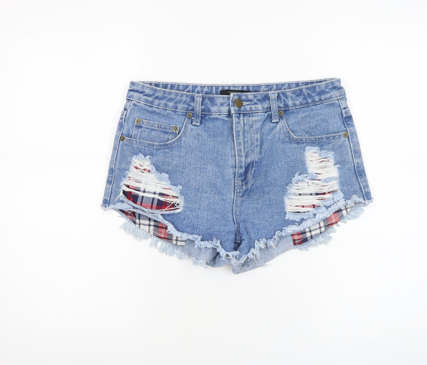 Forever 21 Womens Blue Size 6 Cut-Off Denim Ripped Shorts