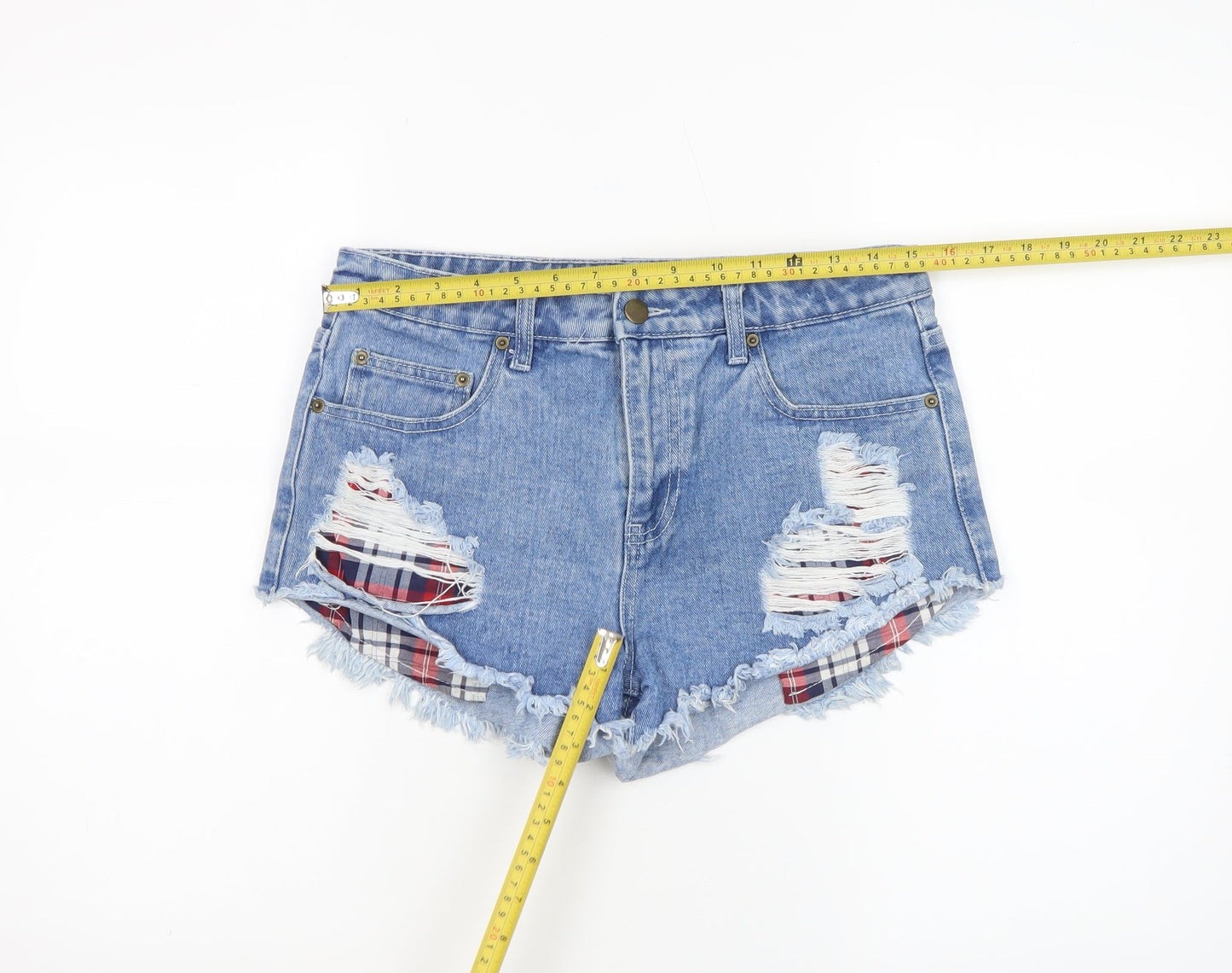 Forever 21 Womens Blue Size 6 Cut-Off Denim Ripped Shorts