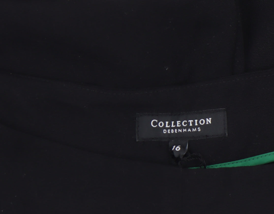 Debenhams Collection Women's Black Size 16 Straight Leg Trousers