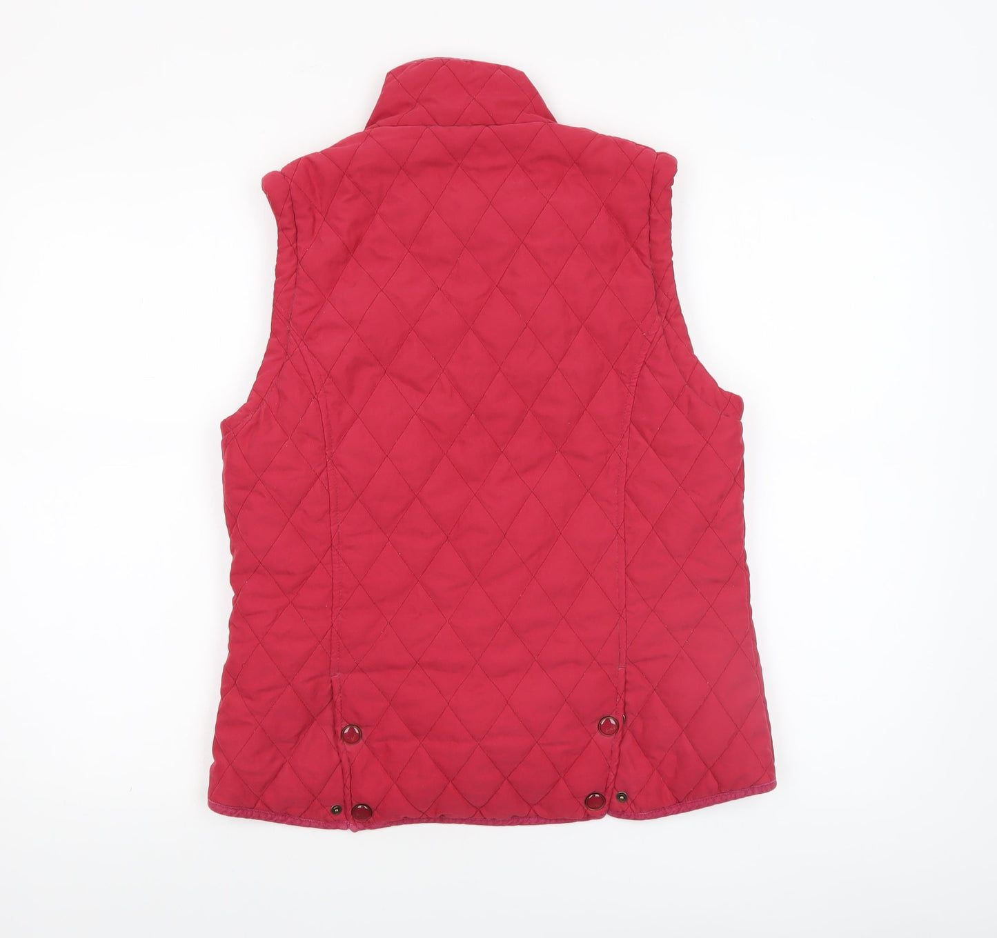Jack Murphy Women's Red Quilted Waistcoat UK 10 Heritage Style